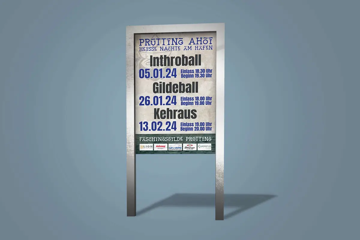 Faschingsgilde Prutting Schild - modal